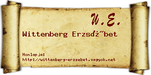 Wittenberg Erzsébet névjegykártya